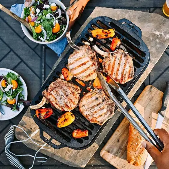 Lodge Sportsman's Pro Outdoor Grill, Portable Cast Iron Hibachi-Style, Easy Assembly and Cleanup {6}
