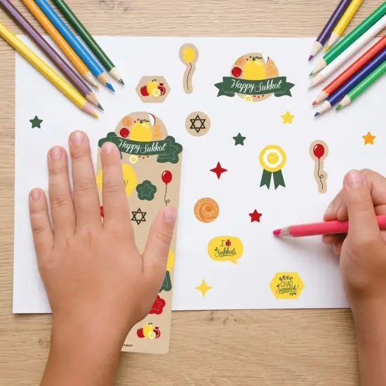 Big Dot of Happiness Sukkot - Sukkah Holiday Favor Kids Stickers - 16 Sheets - 256 Stickers {7}