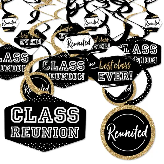 Big Dot of Happiness Reunited - School Class Reunion Party Hanging Decor - Party Decoration Swirls - Set of 40 {1}