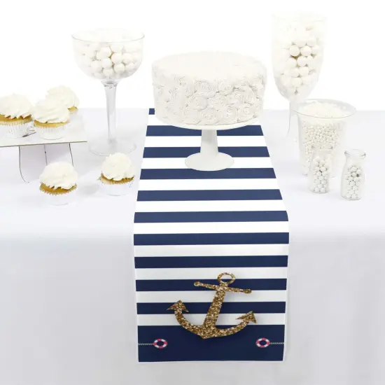 Big Dot of Happiness Last Sail Before the Veil - Petite Nautical Bridal Shower and Bachelorette Party Paper Table Runner - 12 x 60 inches {3}