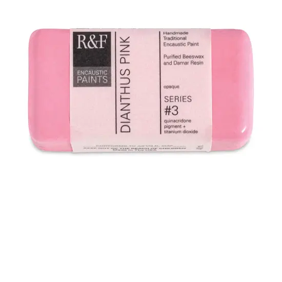 R&F Encaustic Paint Block - Dianthus Pink, 40 ml block {2}