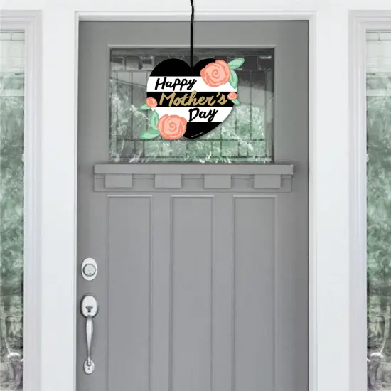 Big Dot of Happiness Best Mom Ever - Hanging Porch Mother's Day Party Outdoor Decorations - Front Door Decor - 1 Piece Sign {3}