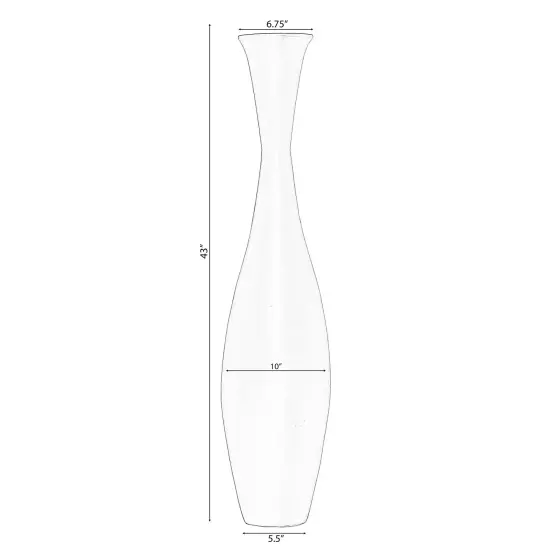 Bamboo Floor Vase - 43-inch Modern Elegance, Living Room Decor, Entryway, Dining Accent, Versatile Floral Styling, Home Accessory, Interior Design Upgrade, Tall Vase, Elegant Room Enhancement White {5}