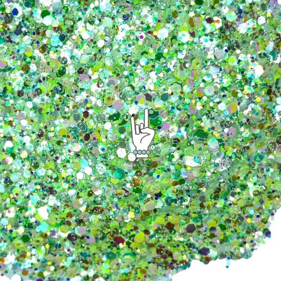 Teenage Dirtbag Mirror Shine Tie Dye Pearlescent Pixie for Poxy Chunky Glitter Mix {1}