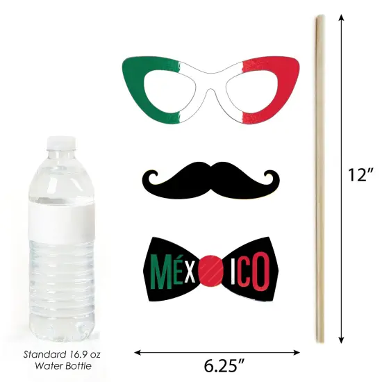 Big Dot of Happiness Viva Mexico - Mexican Independence Day Party Photo Booth Props Kit - 20 Count {6}