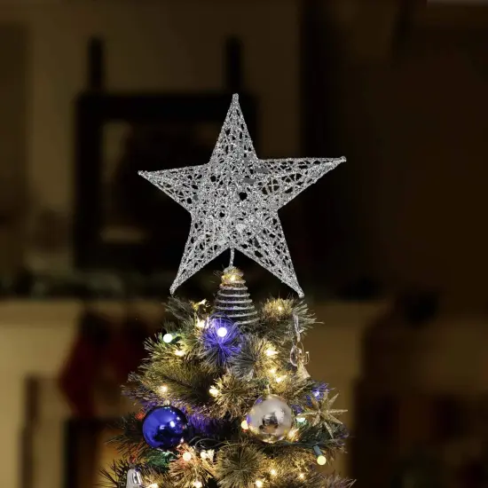 Ornativity Star Tree Topper - Christmas Glitter Star Ornament Treetop Decoration {3}