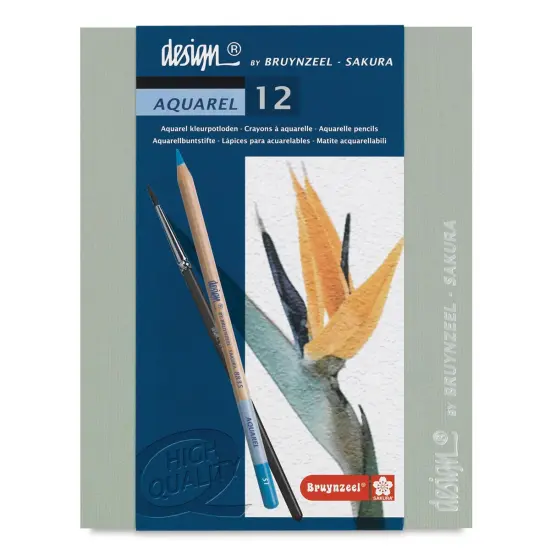 Bruynzeel Design Aquarel Pencil Set - Assorted Colors, Set of 12 {1}