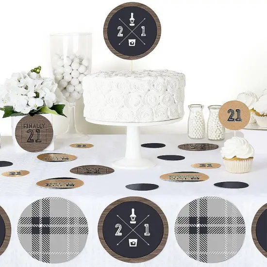 Big Dot of Happiness Finally 21 - Birthday Party Giant Circle Confetti - 21st Birthday Party Decorations - Large Confetti 27 Count {6}