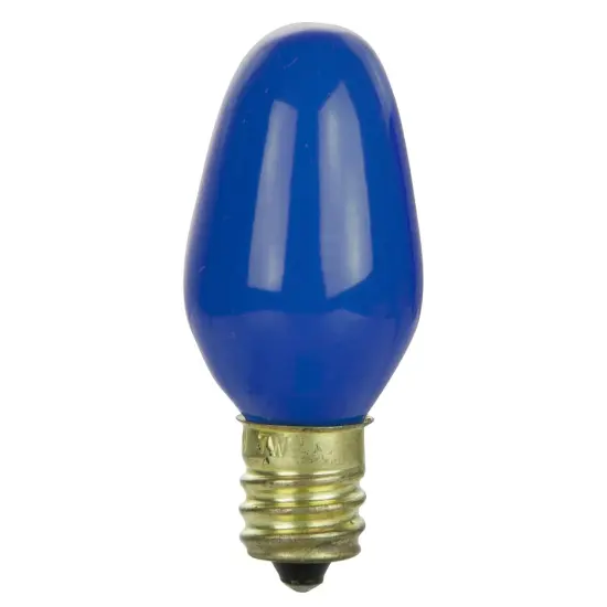 25Pk - SUNLITE 7w C7 120v Candelabra Base Blue lamp {1}