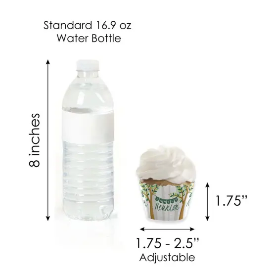 Big Dot of Happiness Family Tree Reunion - Cupcake Decoration - Family Gathering Party Cupcake Wrappers and Treat Picks Kit - Set of 24 {7}