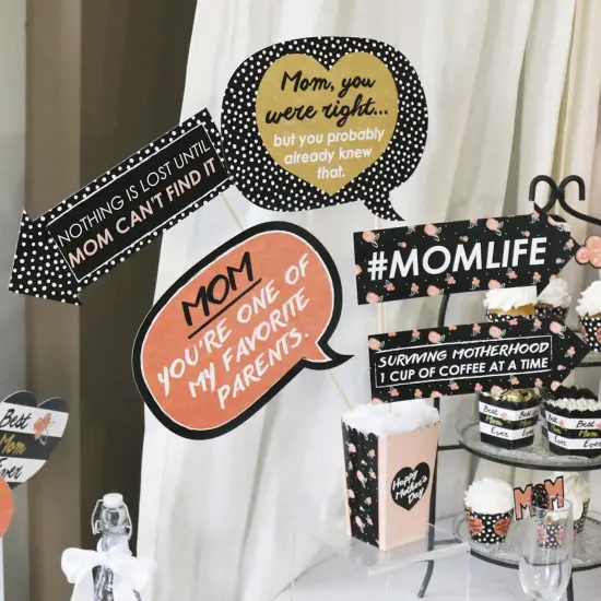 Big Dot of Happiness Funny Best Mom Ever - Mother's Day Photo Booth Props Kit - 10 Piece {7}