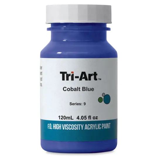 Tri-Art High Viscosity Artist Acrylic - Cobalt Blue, 120 ml jar {1}