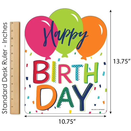 Big Dot of Happiness Cheerful Happy Birthday - Outdoor Lawn Sign - Colorful Birthday Party Yard Sign - 1 Piece {6}