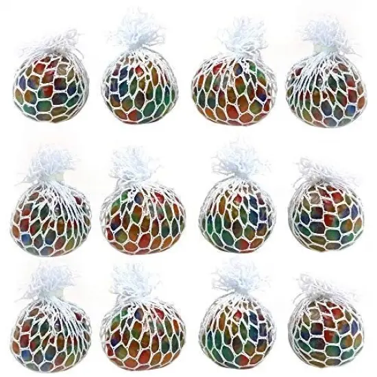 Big Mo's Toys Mesh Balls - Squishy Fidget Balls Stress Reliever For Adults - 12 Pack {1}