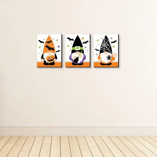 Big Dot of Happiness Halloween Gnomes - Fall Wall Art and Spooky Room Decor - 7.5 x 10 inches - Set of 3 Prints {4}
