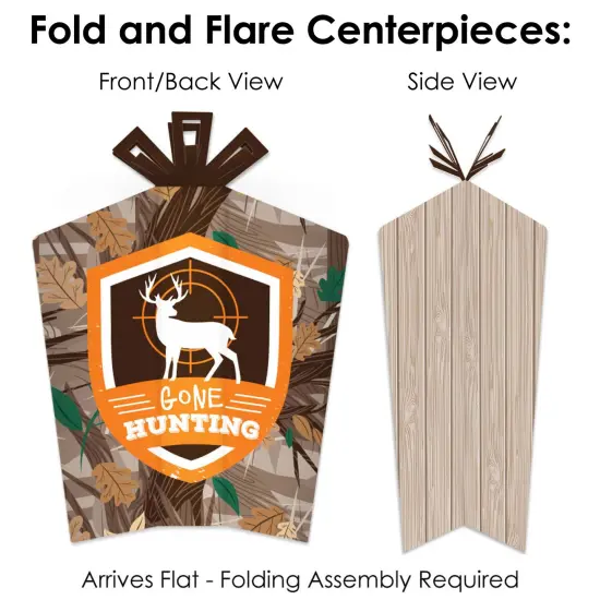 Big Dot of Happiness Gone Hunting - Deer Hunting Camo Baby Shower or Birthday Party Decor and Confetti - Terrific Table Centerpiece Kit - Set of 30 {6}