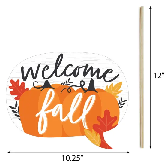 Big Dot of Happiness Fall Pumpkin - Halloween or Thanksgiving Party Photo Booth Props Kit - 20 Count {7}