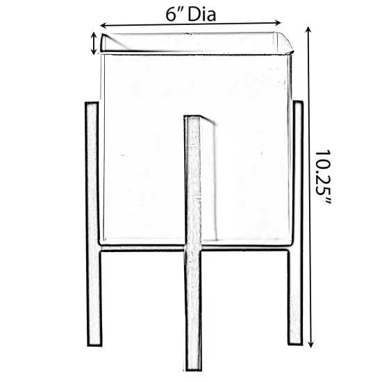 Indoor and Outdoor White Iron Planting Box with Black Wooden Frame {5}