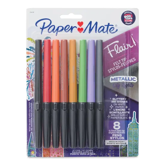 Paper Mate Flair Metallic Pens - Set of 8 {1}