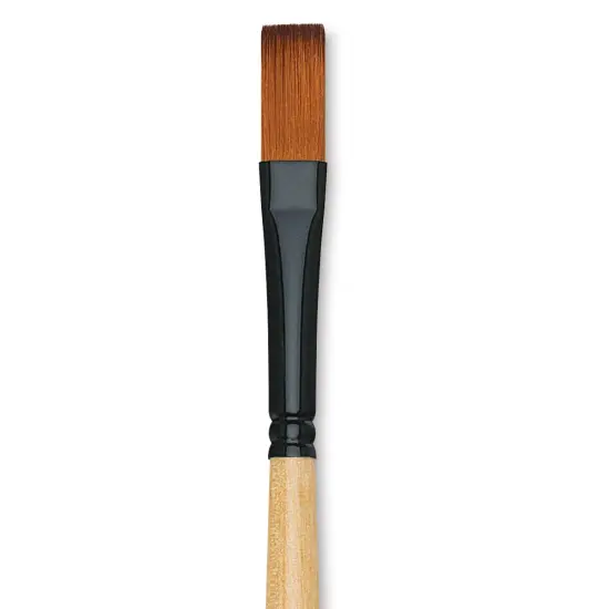 Dynasty Black Gold Brush - Flat, Long Handle, Size 4 {1}
