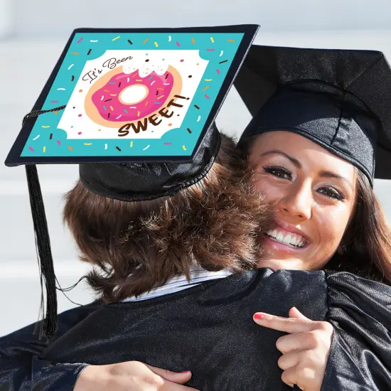Big Dot of Happiness It&rsquo;s Been Sweet - Donut Graduation Cap Decorations Kit - Grad Cap Cover {3}