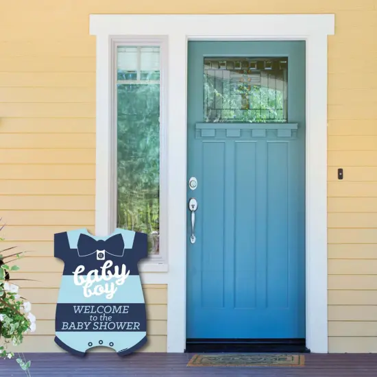 Big Dot of Happiness Hello Little One - Blue and Navy - Party Decorations - It's A Boy Baby Shower Welcome Yard Sign {6}