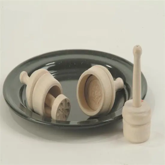 Carved Wooden Butter Molds Set of 3 Sizes with Assorted Patterns {5}