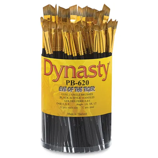 Dynasty Eye of the Tiger Brush Set - Filberts and Angulars, Set of 96 {1}