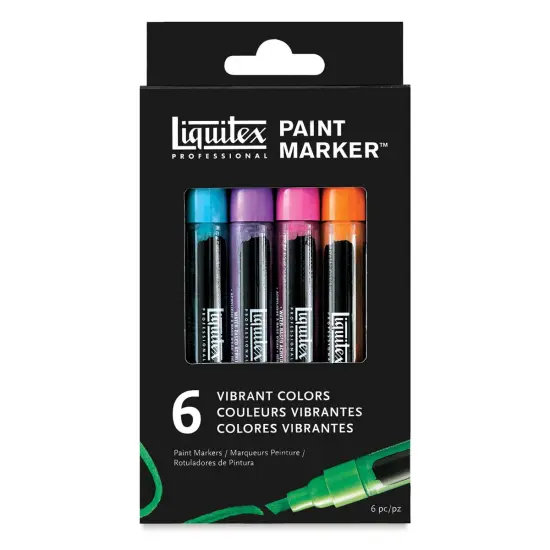 Liquitex Paint Marker - Vibrant Colors, 2mm Tip, Set of 6 {1}