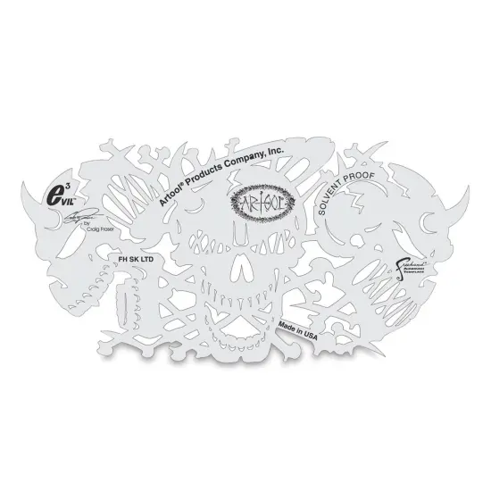 Iwata Artool Freehand Template - Set of 4, Evil 3 {1}