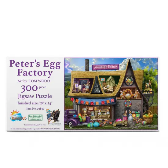 Sunsout Peter's Egg Factory 300 pc Easter Jigsaw Puzzle 29830 {4}