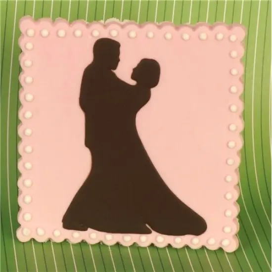 Dancing Couple Cake Stencil | C818 by Designer Stencils | Cake Decorating Tools | Baking Stencils for Royal Icing, Airbrush, Dusting Powder | Reusable Plastic Food Grade Stencil for Cakes | Easy to Use & Clean Cake Stencil {2}