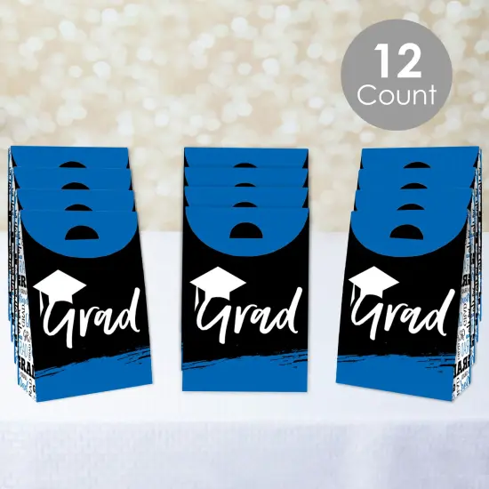 Big Dot of Happiness Blue Grad - Best is Yet to Come - Royal Blue Graduation Gift Favor Bags - Party Goodie Boxes - Set of 12 {3}