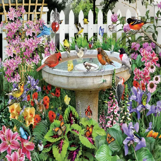 Sunsout A Backyard Bath 500 pc Jigsaw Puzzle 35224 {1}