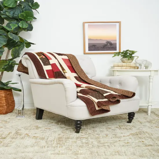 Safari Dream Cotton Quilted 50" x 60" Throw Blanket {5}