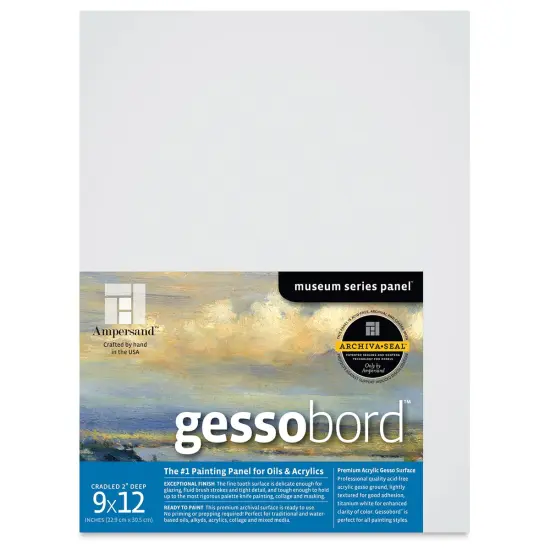 Ampersand Gessobord - 9" x 12", 2" Cradled {1}