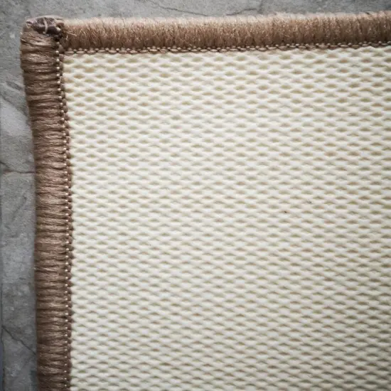 Deerlux Modern Living Room Area Rug with Nonslip Backing, Abstract Beige Chevron Strokes Pattern {11}