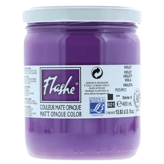 Lefranc & Bourgeois Flashe Vinyl Paint - Violet, 400 ml jar {1}