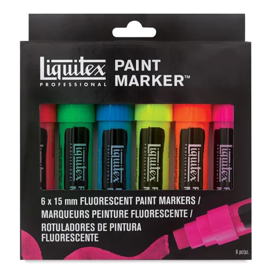 Liquitex Paint Marker - Fluorescent Colors, 15mm Tip, Set of 6 {1}