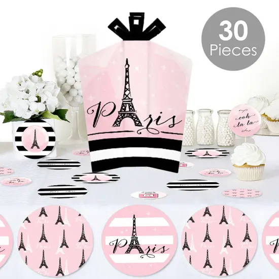 Big Dot of Happiness Paris, Ooh La La - Paris Themed Baby Shower or Birthday Party Decor and Confetti - Terrific Table Centerpiece Kit - Set of 30 {3}