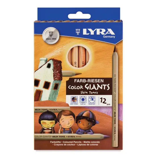 Lyra Skintone Giant Pencils - Set of 12 {1}