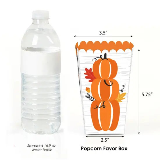Big Dot of Happiness Fall Pumpkin - Halloween or Thanksgiving Party Favor Popcorn Treat Boxes - Set of 12 {3}