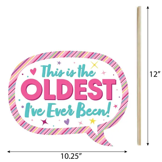 Big Dot of Happiness Funny Girl 13th Birthday - Official Teenager Birthday Party Photo Booth Props Kit - 10 Piece {6}