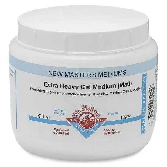 Old Holland New Masters High Build Gel Medium (No Filler) - Matte, 500 ml jar {2}