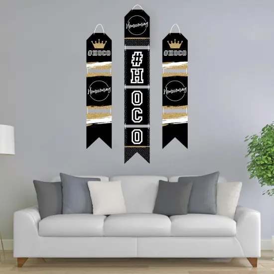 Big Dot of Happiness HOCO Dance - Hanging Vertical Paper Door Banners - Homecoming Wall Decoration Kit - Indoor Door Decor {3}