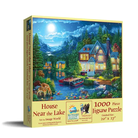 Sunsout House Near the Lake 1000 pc Jigsaw Puzzle 42908 {3}
