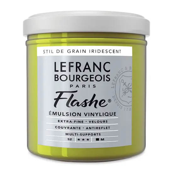 Lefranc & Bourgeois Flashe Vinyl Paint - Iridescent Stil de Grain Green, 125 ml jar {1}
