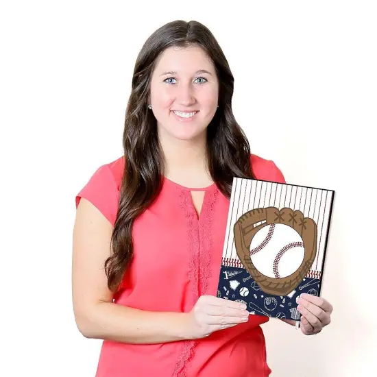 Big Dot of Happiness Batter Up - Baseball - Sports Themed Nursery Wall Art, Kids Room Decor & Game Room Home Decor - 7.5 x 10 inches - Set of 3 Prints {7}