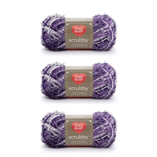 Red Heart Scrubby Jelly Yarn - 3 Pack of 85g/3oz - Polyester - 4 Medium (Worsted) - 78 Yards - Knitting/Crochet {1}