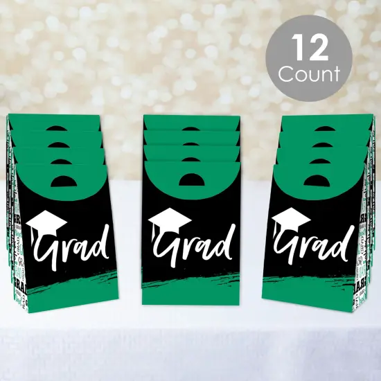 Big Dot of Happiness Green Grad - Best is Yet to Come - Green Graduation Gift Favor Bags - Party Goodie Boxes - Set of 12 {3}